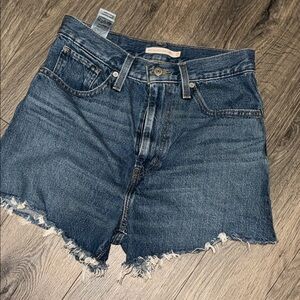 Levis High Waisted Mom Denim Cutoff Shorts
